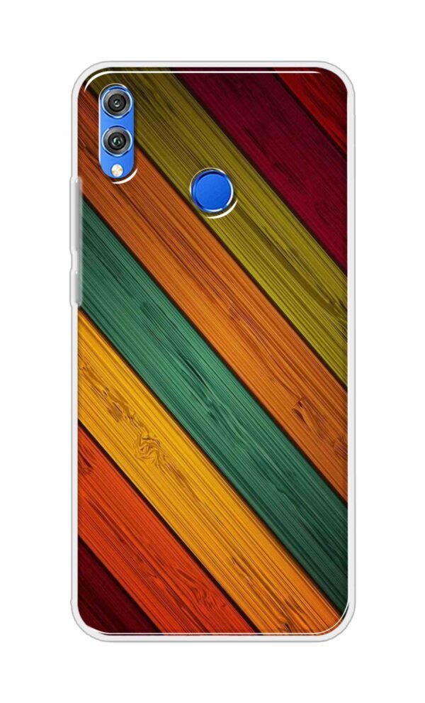 Colorful wooden texture Back Case For Honor 8X