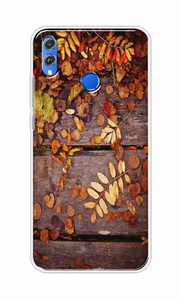 Leaves on Wood Back Case For Honor 8X