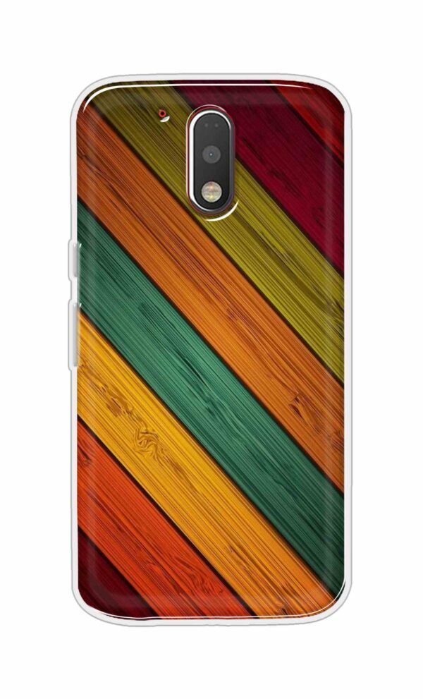 Colorful wooden texture Back Case For Moto G4 Plus