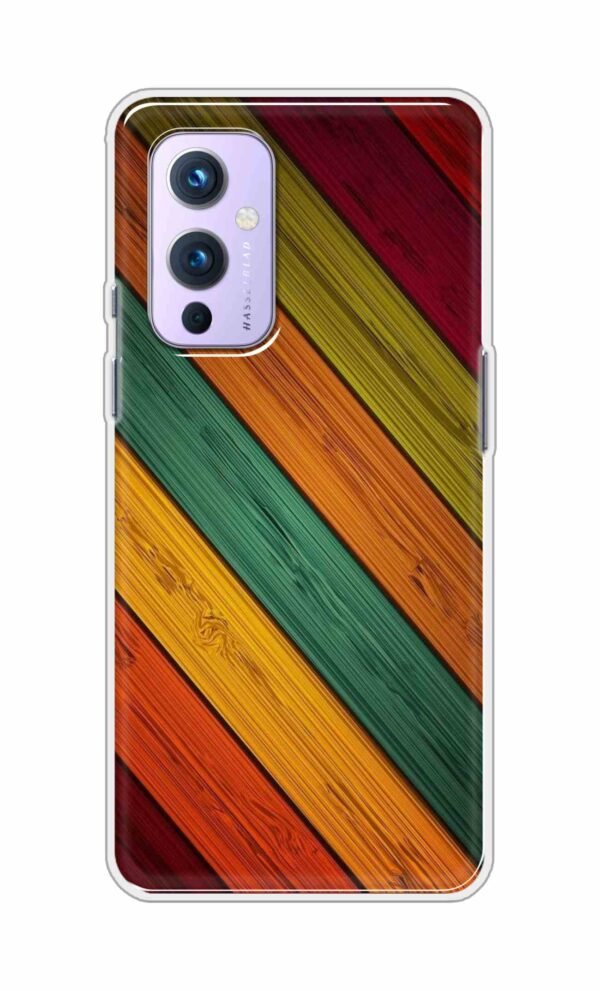 Colorful wooden texture Back Case For OnePlus 9
