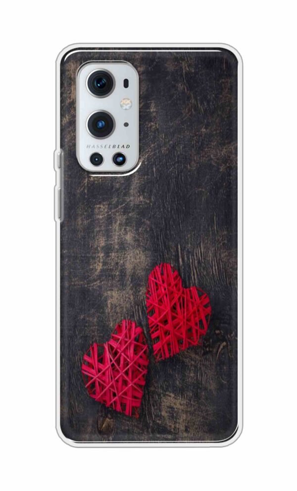Heart with Wooden Background Back Case For OnePlus 9 Pro