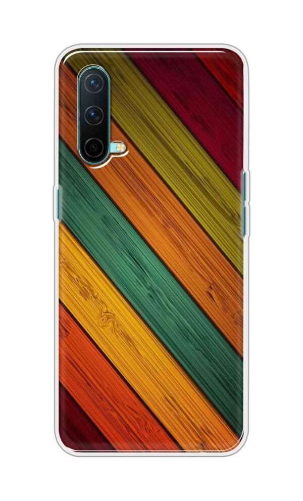 Colorful wooden texture Back Case For OnePlus Nord CE