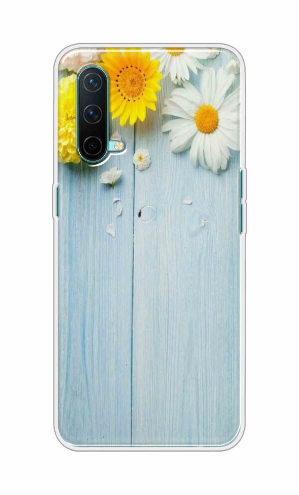 Flowers on Blue Back Case For OnePlus Nord CE