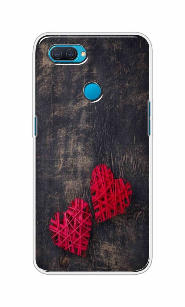 Heart with Wooden Background Back Case For Oppo A12