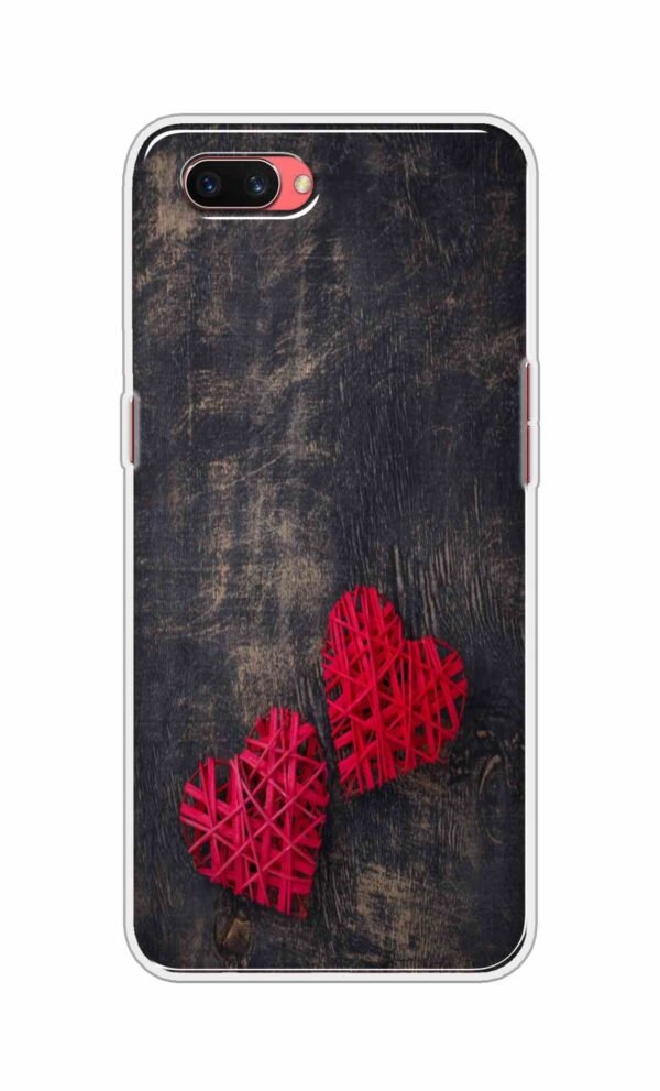 Heart with Wooden Background Back Case For Oppo A3s