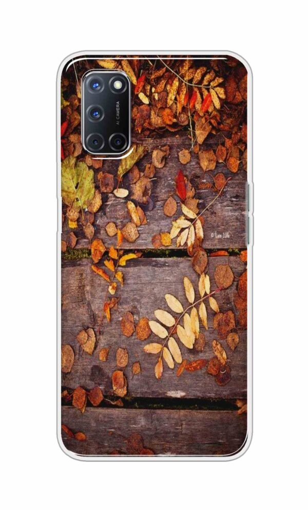 Leaves on Wood Back Case For Oppo A52