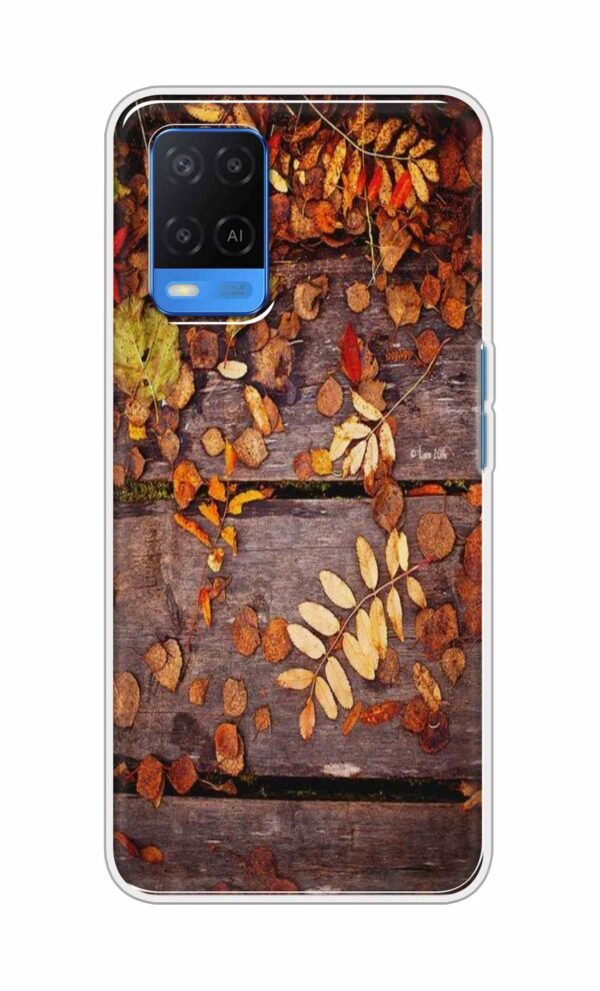 Leaves on Wood Back Case For Oppo A54