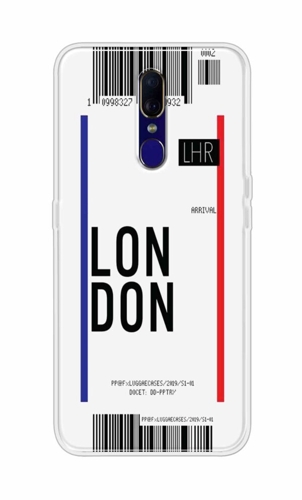 London Ticket Back Case For Oppo F11