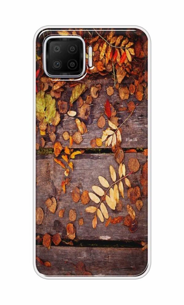 Leaves on Wood Back Case For Oppo F17