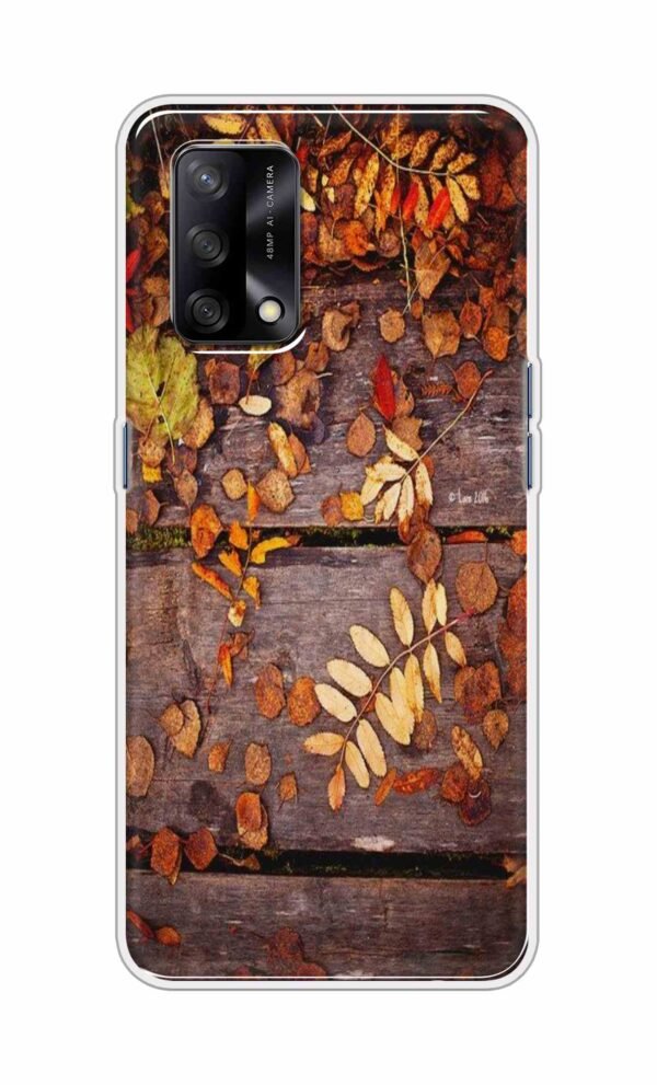 Leaves on Wood Back Case For Oppo F19