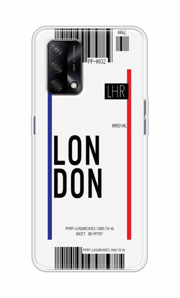London Ticket Back Case For Oppo F19