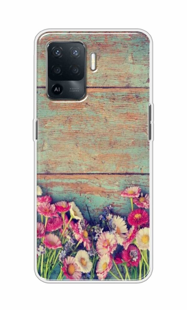 Flower Style Back Case For Oppo F19 Pro