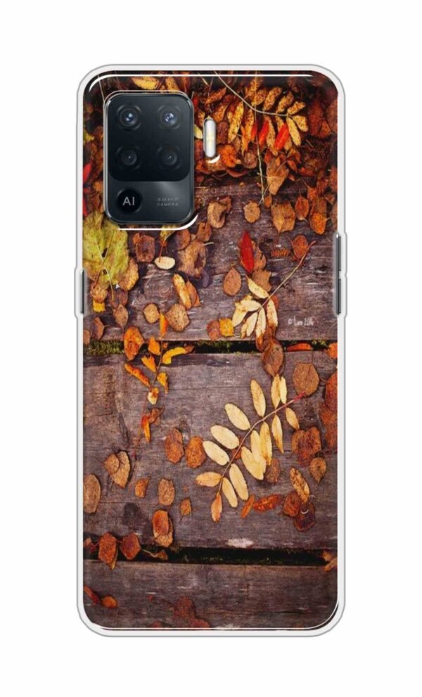 Leaves on Wood Back Case For Oppo F19 Pro