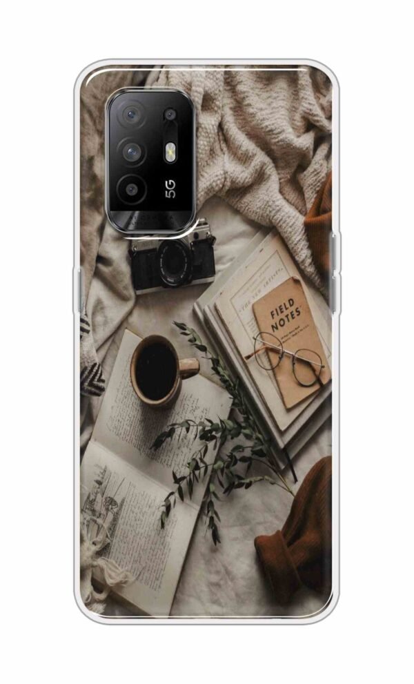 Notepad-Pen-Specs Back Case For Oppo F19 Pro Plus