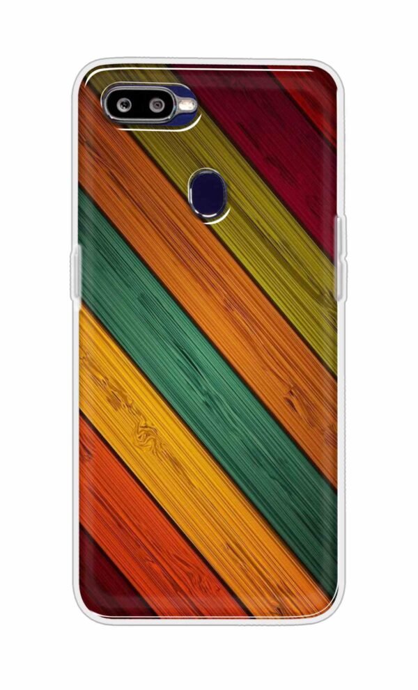 Colorful wooden texture Back Case For Oppo F9 Pro
