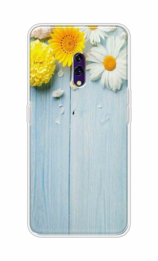 Flowers on Blue Back Case For Oppo K3