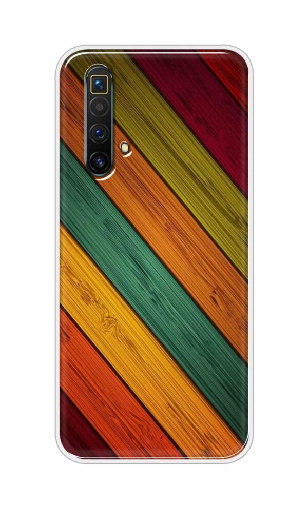 Colorful wooden texture Back Case For Oppo Realme X3