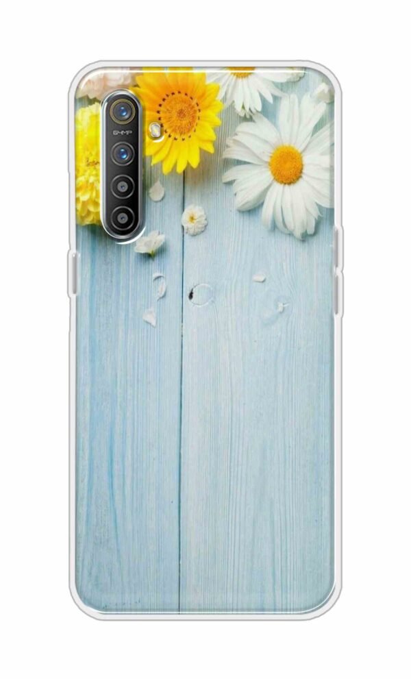 Flowers on Blue Back Case For Oppo Realme XT