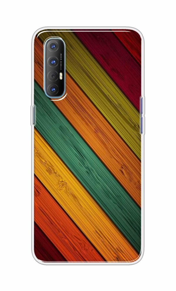 Colorful wooden texture Back Case For Oppo Reno 4 Pro
