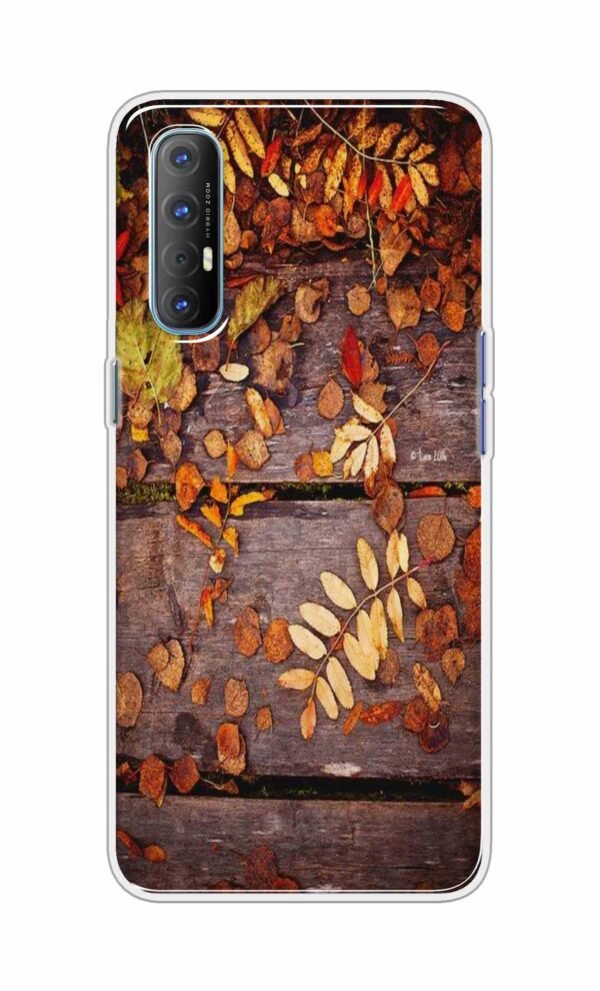 Leaves on Wood Back Case For Oppo Reno 4 Pro