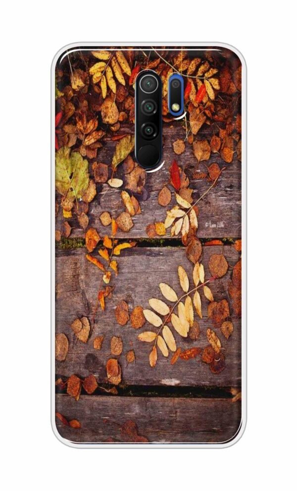 Leaves on Wood Back Case For Poco M2