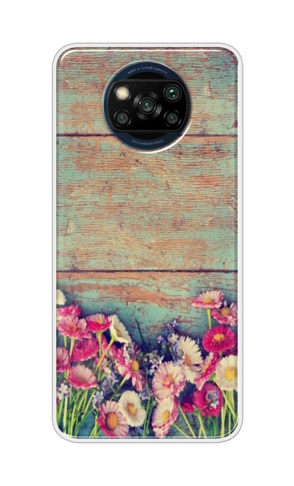 Flower Style Back Case For Poco X3