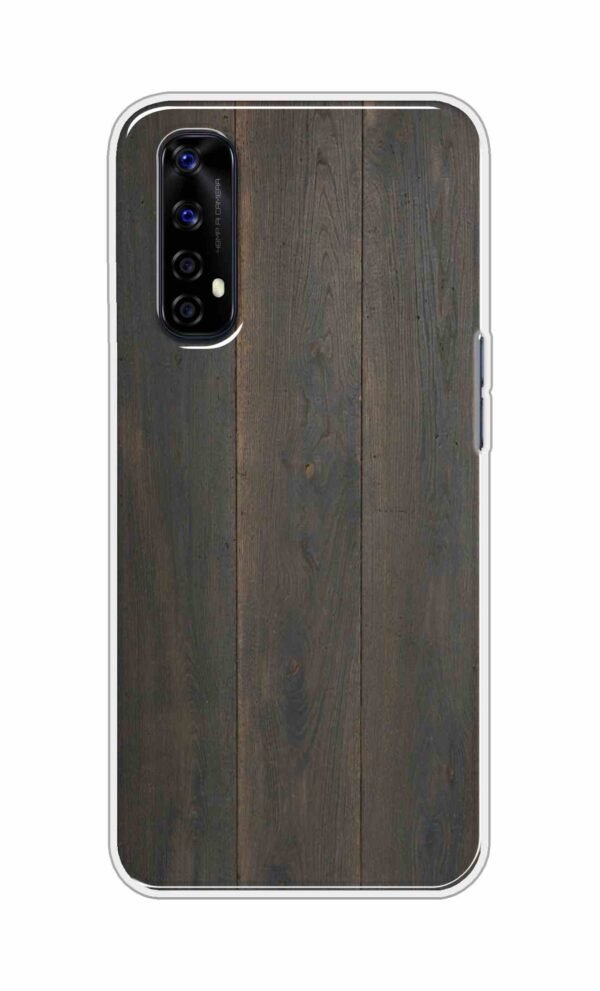 Blackish Wooden Texture Back Case For Realme Narzo 20 Pro
