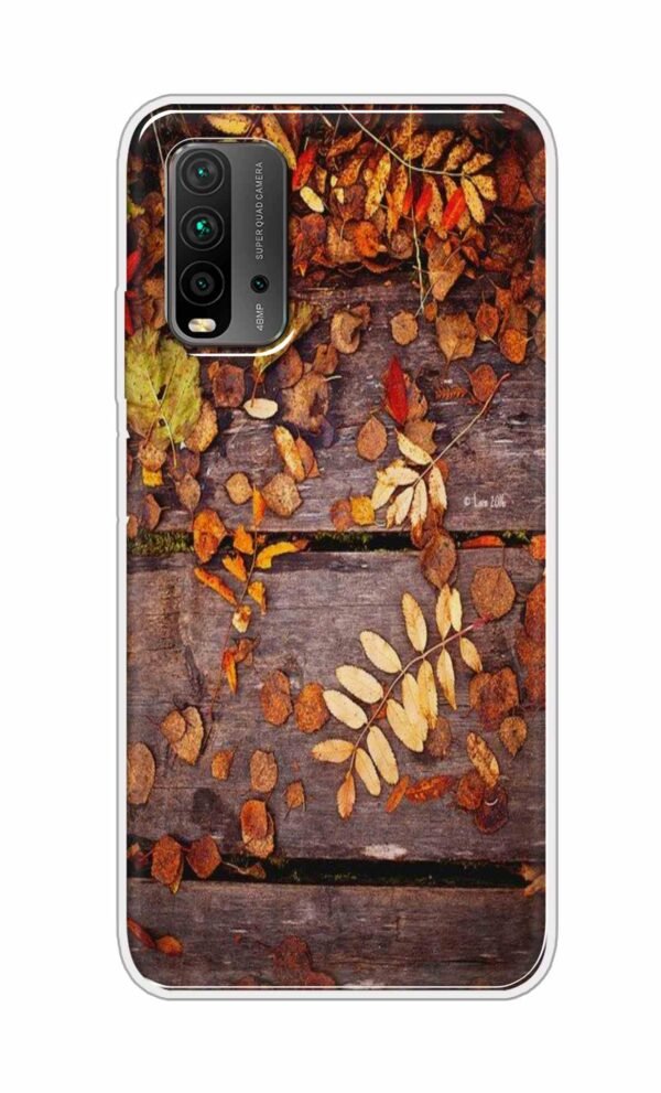 Leaves on Wood Back Case For Redmi 9 Power