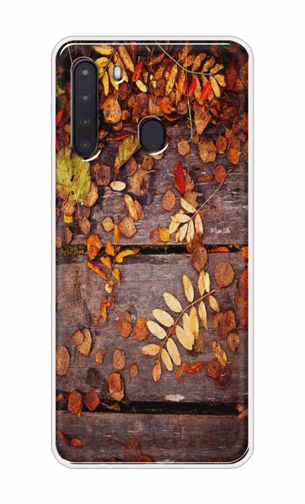 Leaves on Wood Back Case For Samsung A21
