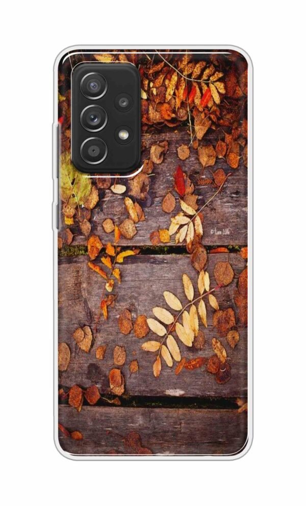 Leaves on Wood Back Case For Samsung Galaxy A52