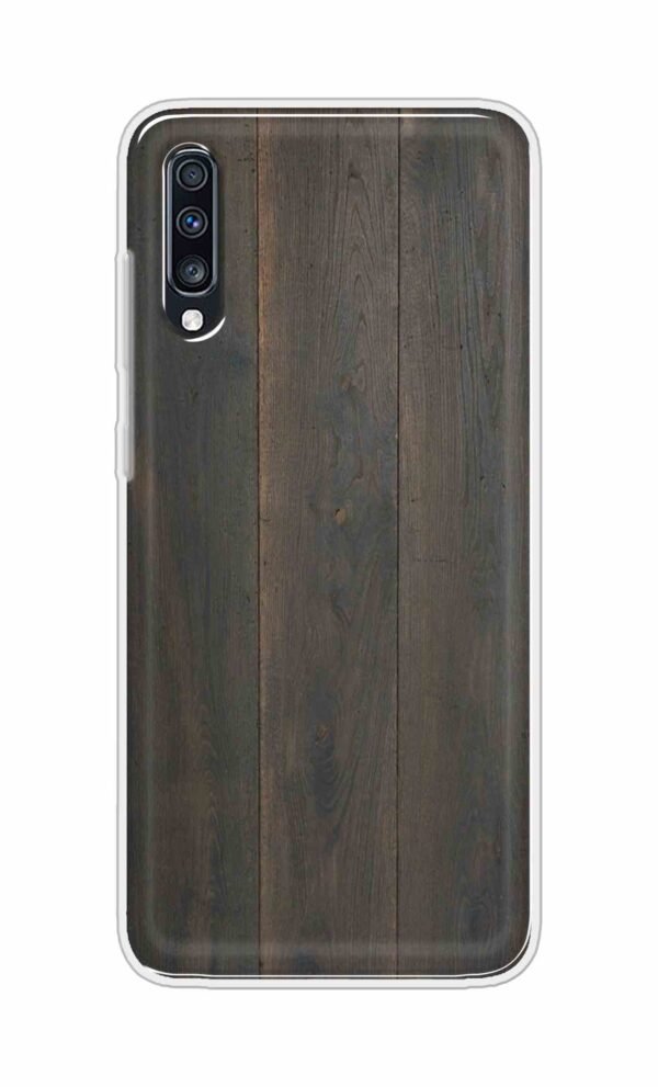 Blackish Wooden Texture Back Case For Samsung Galaxy A70