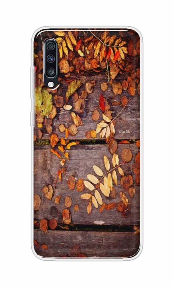 Leaves on Wood Back Case For Samsung Galaxy A70