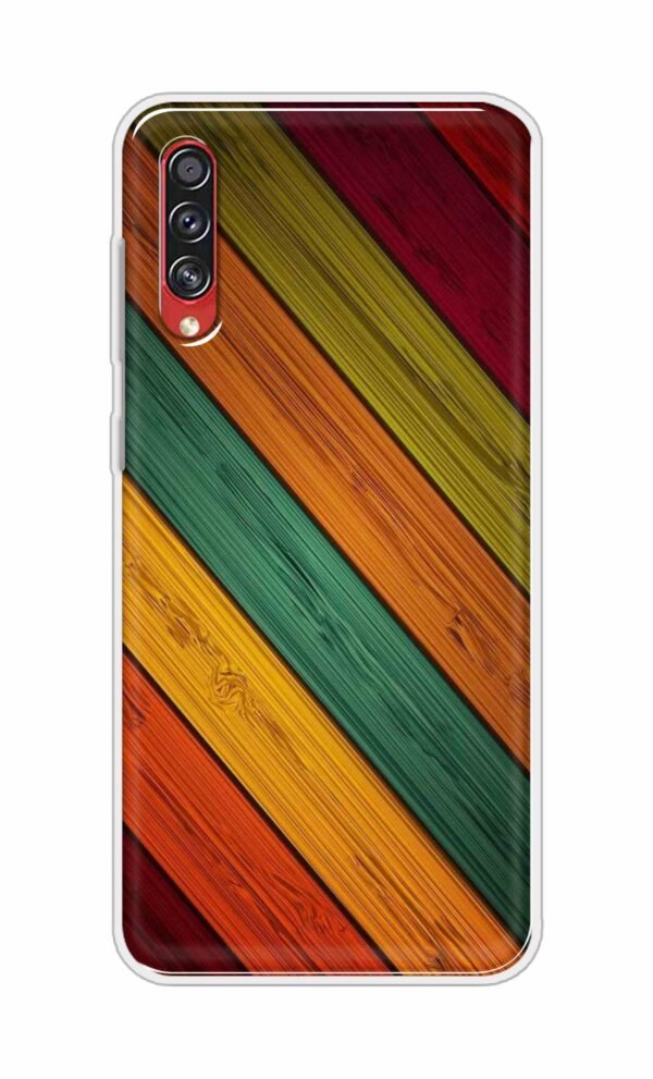 Colorful wooden texture Back Case For Samsung Galaxy A70s