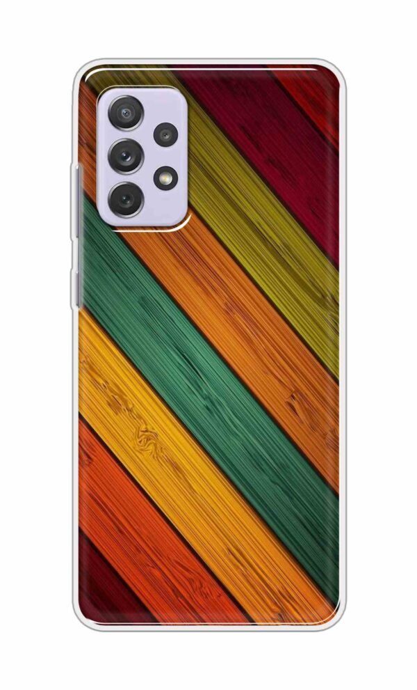 Colorful wooden texture Back Case For Samsung Galaxy A72