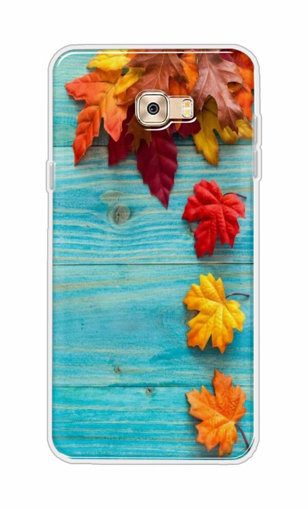 Blue Wood Flowers Back Case For Samsung Galaxy C7 Pro