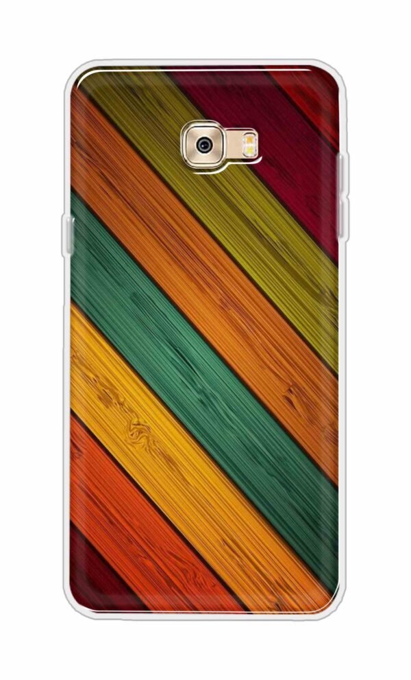 Colorful wooden texture Back Case For Samsung Galaxy C7 Pro