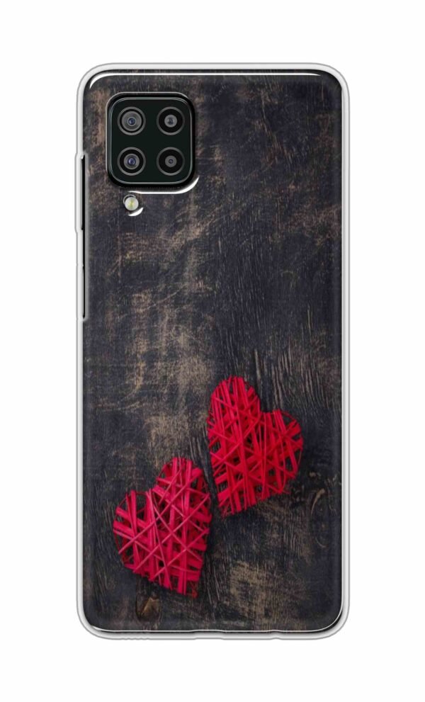 Heart with Wooden Background Back Case For Samsung Galaxy F22