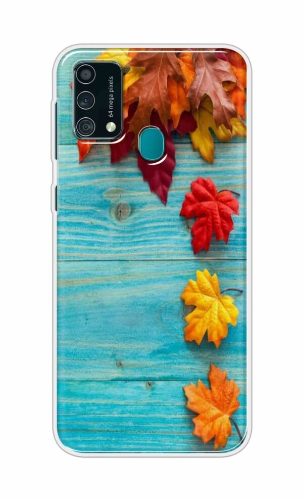 Blue Wood Flowers Back Case For Samsung Galaxy F41