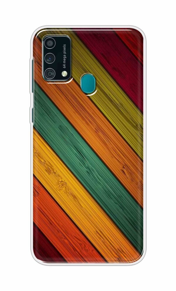 Colorful wooden texture Back Case For Samsung Galaxy F41