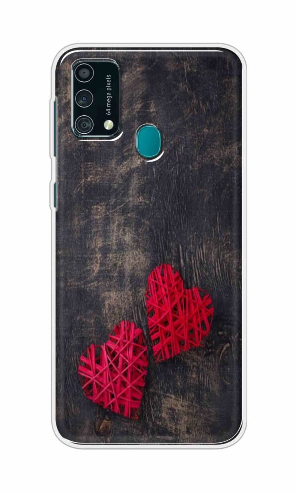 Heart with Wooden Background Back Case For Samsung Galaxy F41