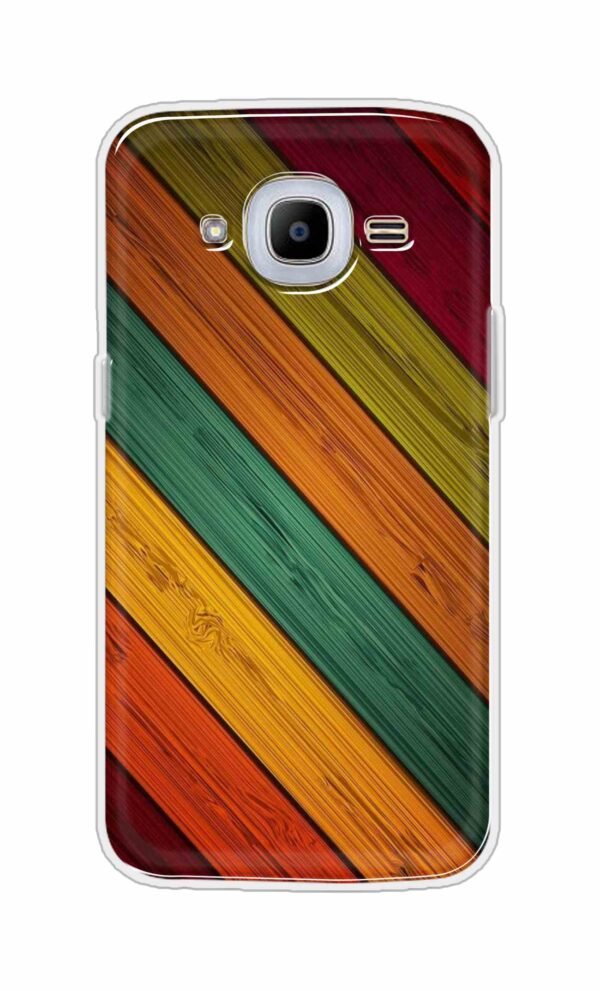 Colorful wooden texture Back Case For Samsung Galaxy J2 (2016)