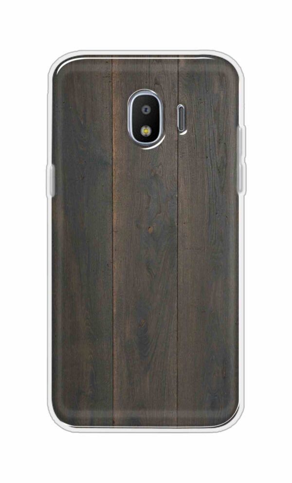 Blackish Wooden Texture Back Case For Samsung Galaxy J2 (2018)
