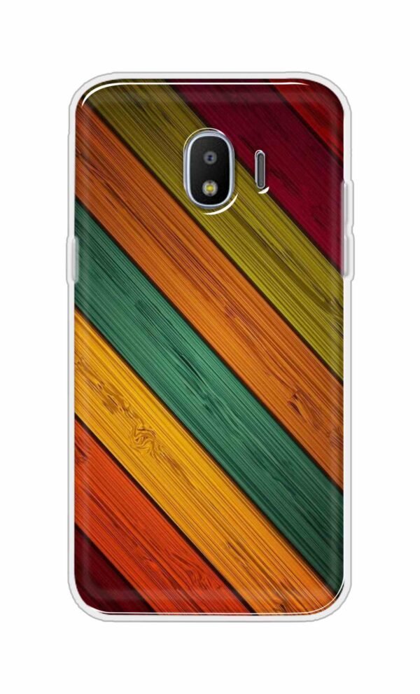 Colorful wooden texture Back Case For Samsung Galaxy J2 (2018)