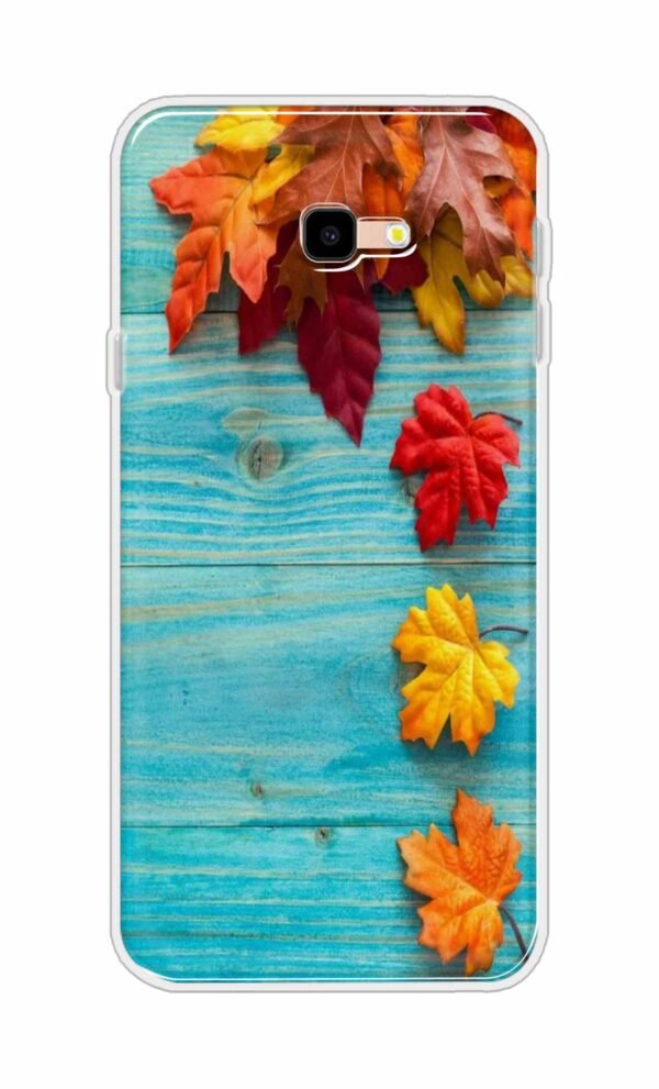 Blue Wood Flowers Back Case For Samsung Galaxy J4 Plus