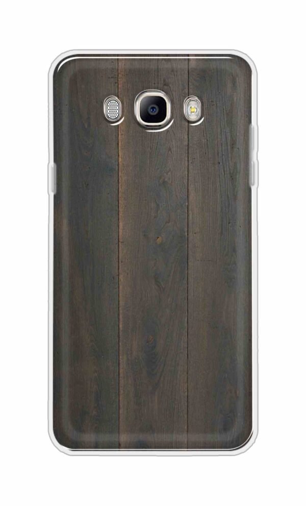 Blackish Wooden Texture Back Case For Samsung Galaxy J7 (2016)
