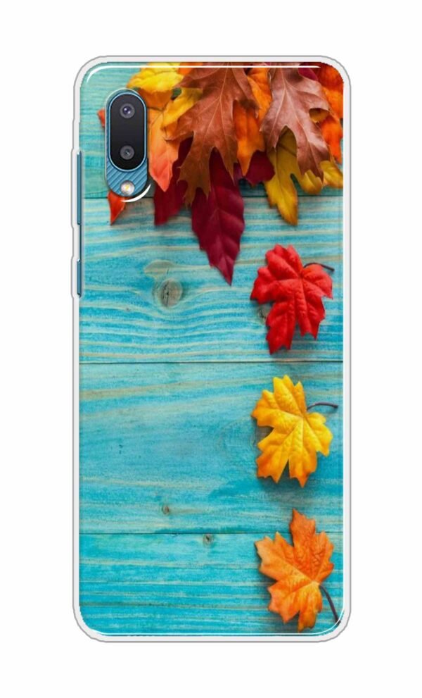 Blue Wood Flowers Back Case For Samsung Galaxy M02