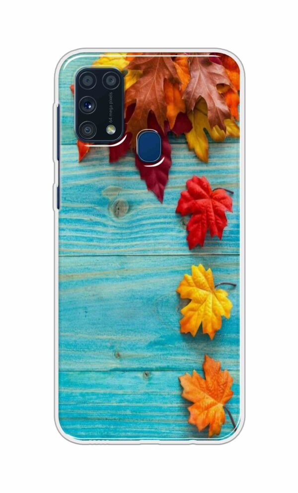 Blue Wood Flowers Back Case For Samsung Galaxy M31