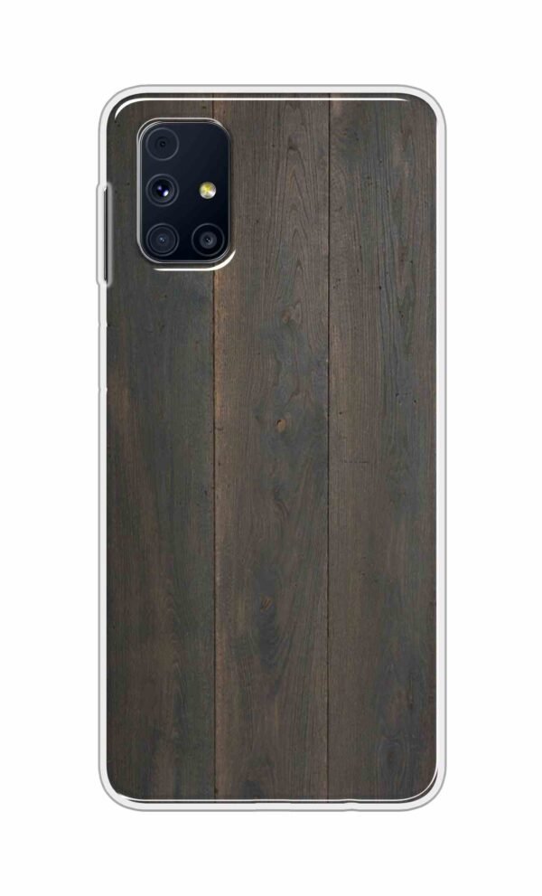 Blackish Wooden Texture Back Case For Samsung Galaxy M31s