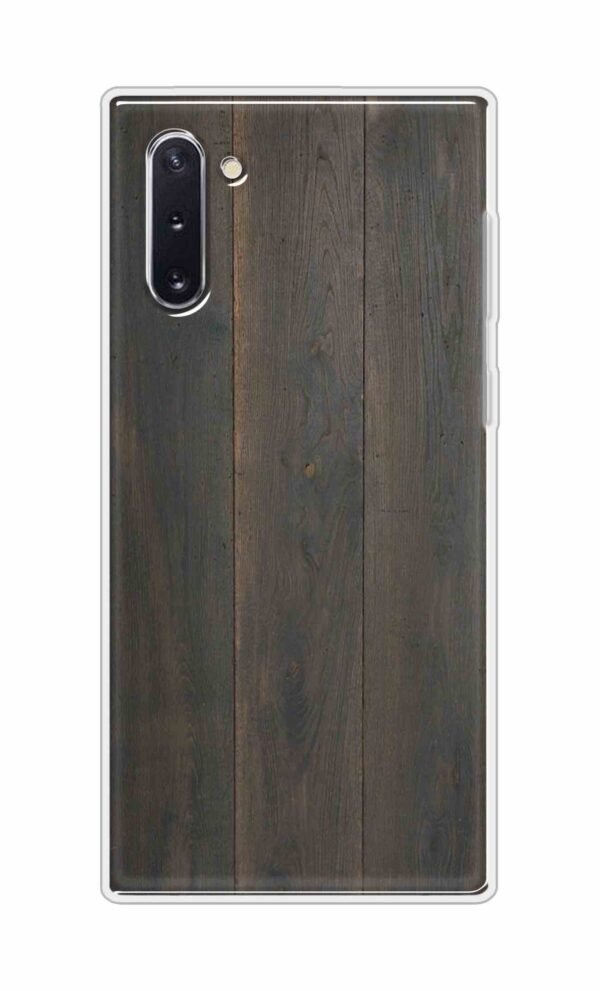 Blackish Wooden Texture Back Case For Samsung Galaxy Note 10
