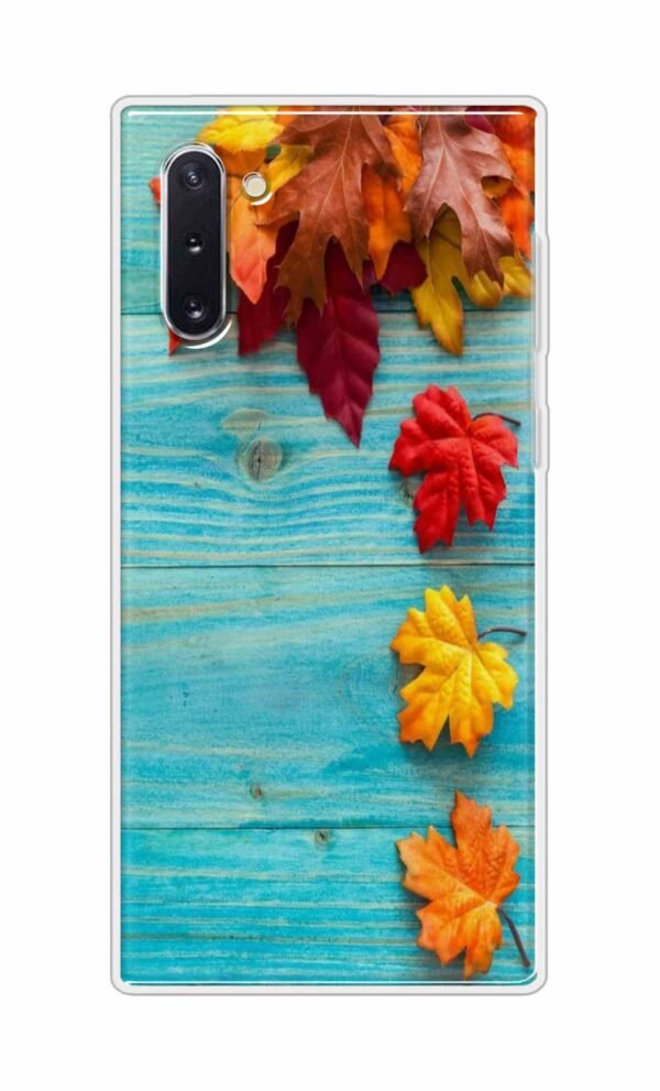 Blue Wood Flowers Back Case For Samsung Galaxy Note 10